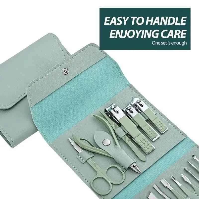16-Piece Manicure & Pedicure Set with Case - Nail Kit