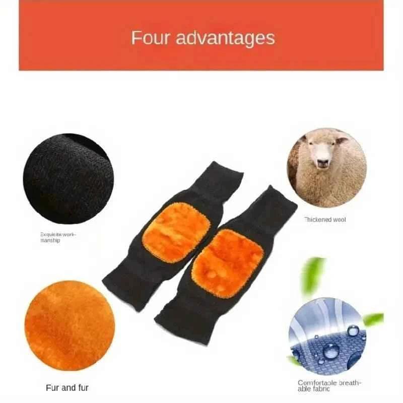 Soft Warm Wool Knee Pads – Cashmere Knee Brace Support Sleeves