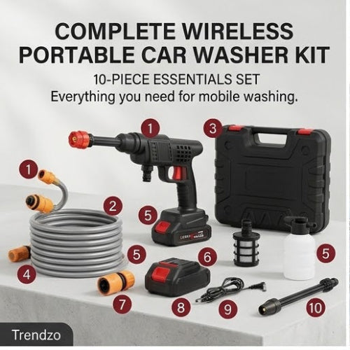 Portable Cordless High Pressure washer gun