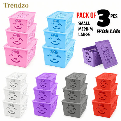 3in1 Smiley Basket with Lid
