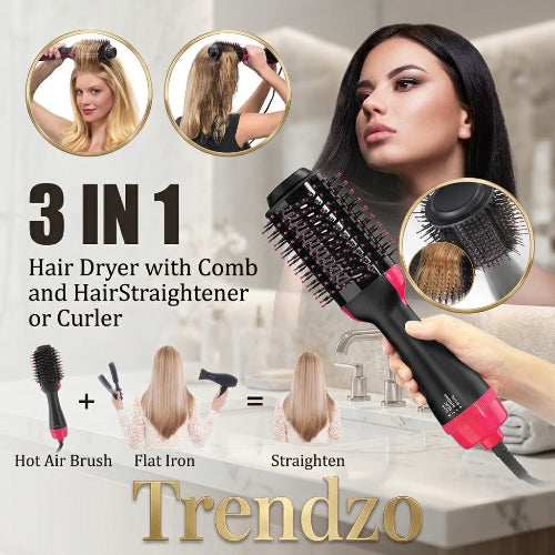 Hair Dryer Hot Air Brush Styler and Volumizer One Step Multifunction Hair Comb