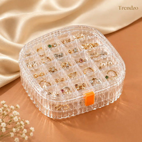 Multi-Compartment Acrylic Organizer-Jewelry Storage Box 